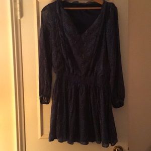 Blue and black snakeskin dress